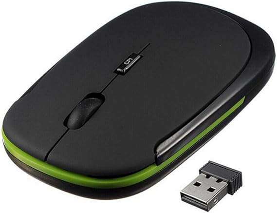 Wireless Mouse, 2.4 GHz Optical, Silent, Instant Connection, High Precision, High Sensitivity, Responsive, Silent Sound, 800/1200/1600, 3-Stage DPI Switching, Energy Saving, Optical, Symmetrical,