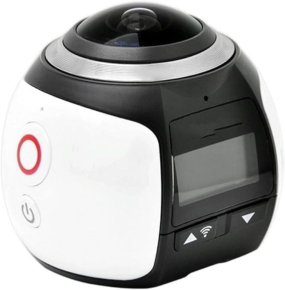 Action Camera, 360 Degree Panoramic Sports DV Wifi Sports Camera Portable Waterproof(Bianco)