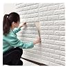 UKAB DEKOR Kendinden Yapışkanlı Beyaz Esnek Köpük Taş Desen Duvar Kağıdı Paneli 50 X 50 cm (1 adet 0,25m²) beyaz 50 x 50