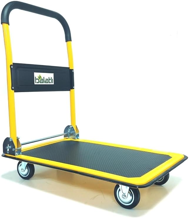 Profesyonel Paket Taşıma Arabası 300 Kg Sarı Siyah