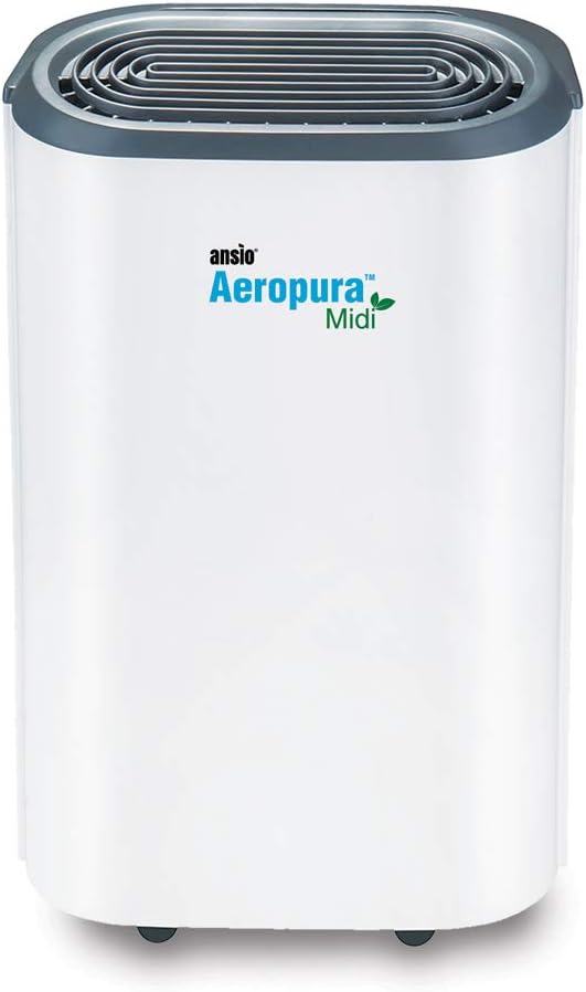 ANSIO 12LDay Dehumidifier for Home Damp Condensation Moisture Remover with Continuous Drainage, Laundry Drying, Sleep Mode, Child-lock, 24 Hour Timer, Auto-Off, Humidity Display