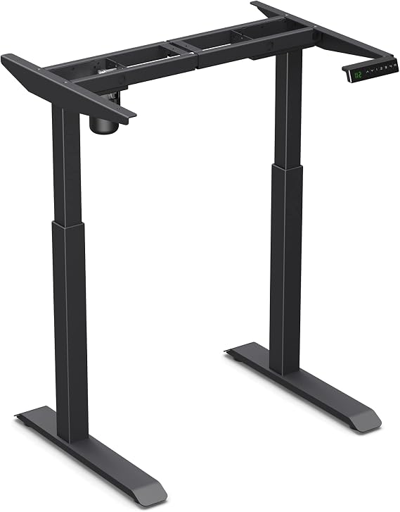Studydesk Sit-Standing Desk Small Electric Height-Adjustable Frame Ergonomic with Memory Function Black Frame/Without Table Top