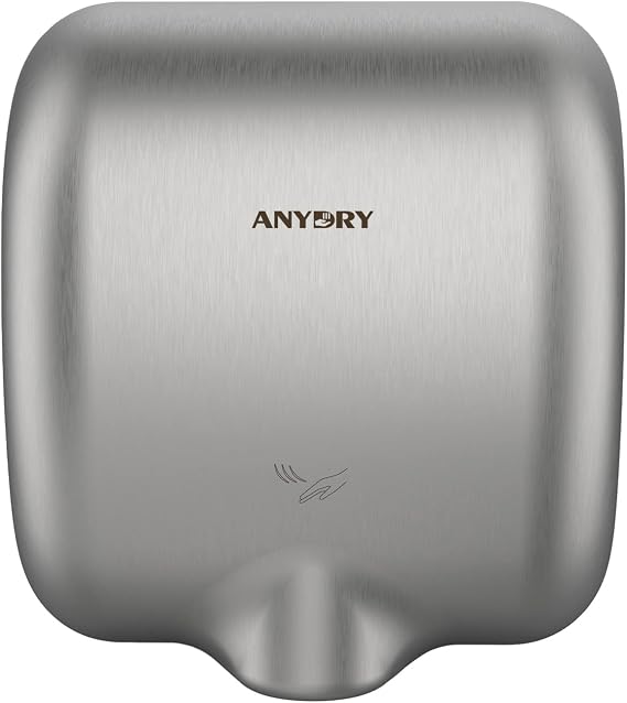 anydry Commercial Hand Dryer Stainless Steel Heavy Duty 10-15s High Speed