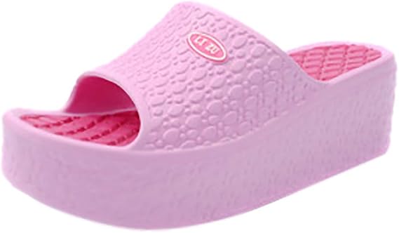Womens Platform Sandals, Thick Soled Slippers Cushioning Foam Holiday Beach Slides Walking Shoes Anti-Slip One Slide Slide Swimming Pool Slides Waterproof Shoes Ladies Cut Beach Water Shoes