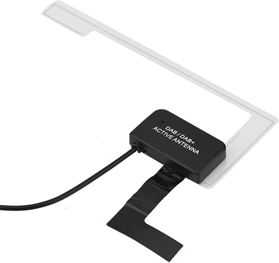 Generic ポータブル DAB デジタル カー ラジオ アンテナ 強力な信号利得 デジタル ラジオ受信機用の迅速な取り付け ガラス マウント MCX オス プラグに適しています