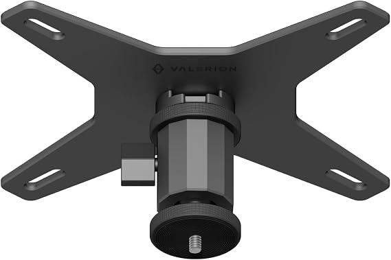 Valerion Ceiling Mount Conversion Plate for Existing 4-Leg Mounts, No-Damage Upgrade with 360° Rotation & ±30° Tilt, Anodized Aluminum, Supports up to 15 kg