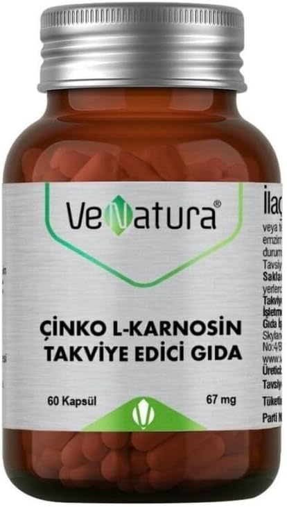 VeNatura Çinko L-Karnosin 60 Kapsül, 67 mg