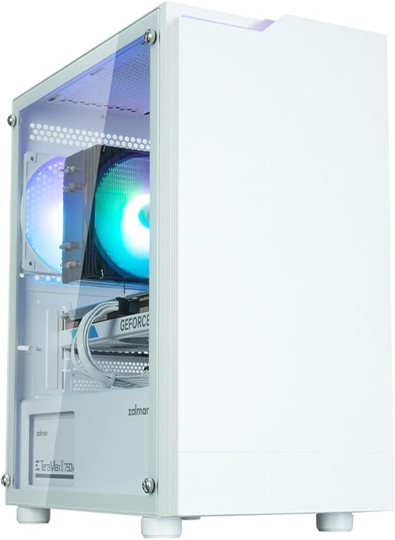 ZALMAN CS9177 T4 PLUS Micro-ATX Mini Tower PC Case - Tempered Glass Side Panels, Holds up to 12.6 inches 320 mm GPU Length, Front 9.5 inches 240 mm Radiator, Compact Enclosure with ARGB Fan Included