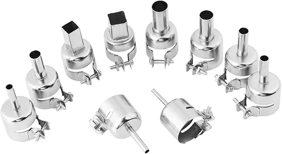 Durable Heat Gun Nozzle Kits for Soldering Station Repair Tools for 850 850A 852 852D 852D 852D + 10pcs