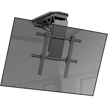 Adjustable Ceiling TV Mount Bracket - Motorized Flip Down TV Roof Ceiling Mount, 0-85° Tilting, Hidden Flip-Up TV Lift, Electric Telescopic TV Lift With Automatic Lifting