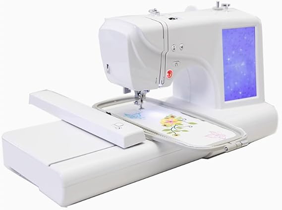 Commercial Sewing Embroidery Machine,Industrial Embroidery Printer with 7-Inch Touch Screen,Sewing And Embroidery In One,10 * 23.5/10 * 10cm Embroidery Area,for shoes,caps,towels