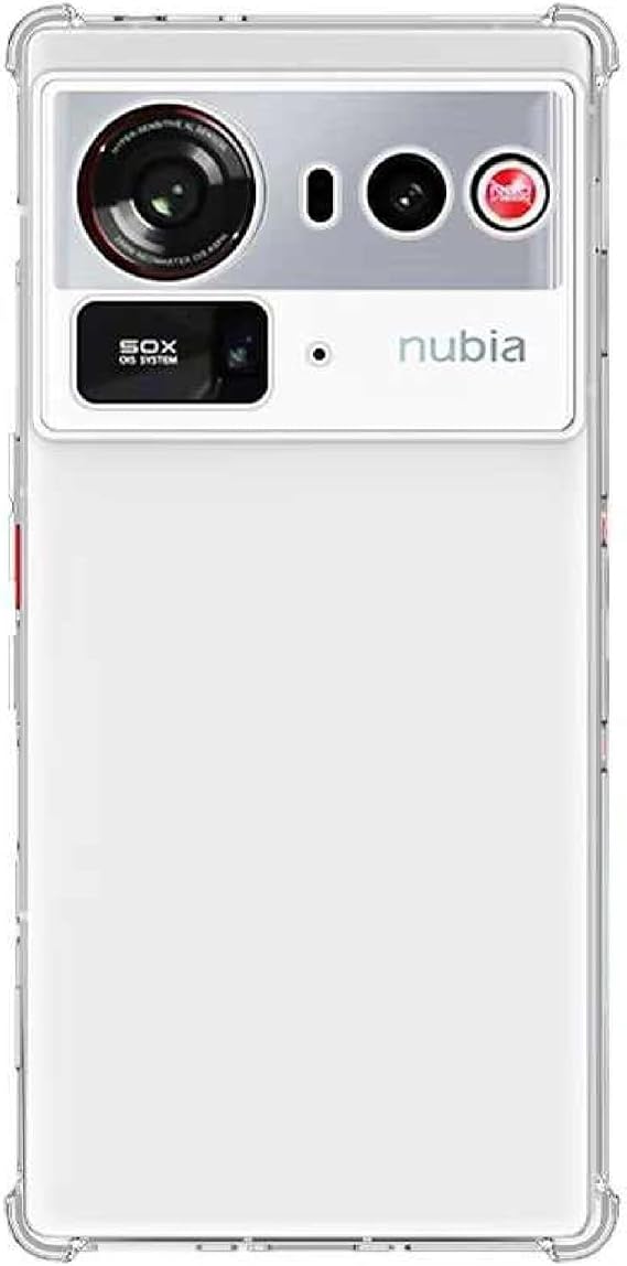 GIOPUEY Clear Case Compatible with Nubia Z80 Ultra, TPU Slim Case Cover, Air Cushion [Not Easy to Yellow] Shockproof Phone Case - Clear