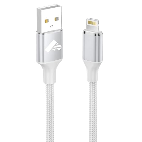 Aioneus iPhone Charger Cable 2M Fast Charging Cable [Apple MFi Certified] Nylon Braided USB Lightning Cable for iPhone 14/13/12/11 Pro Max/XS/8/7/6/5/SE, iPad