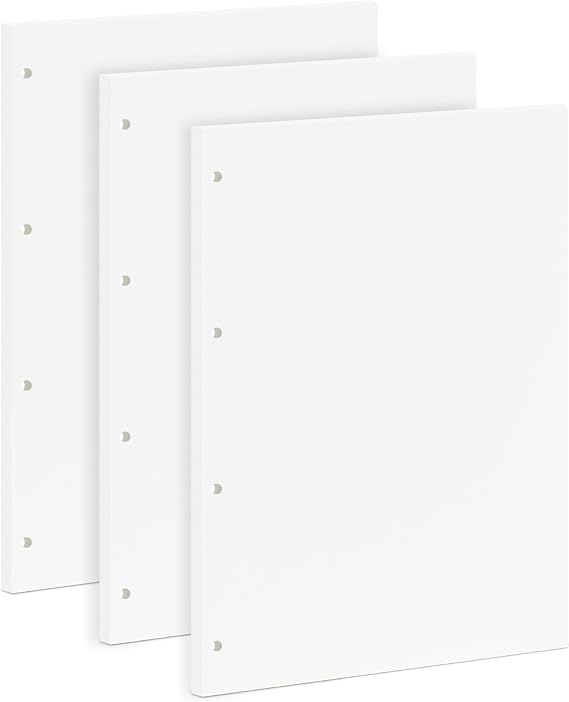 A4 Blank Refill Paper, 290x210mm, 4-Ring 100GSM Loose Leaf, 135 Sheets