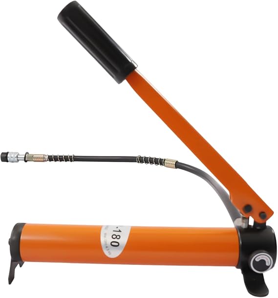 CP-180 Hydraulic Hand Pump, 70Mpa, Orange, Steel, Manual, 350cc, 1m Hose