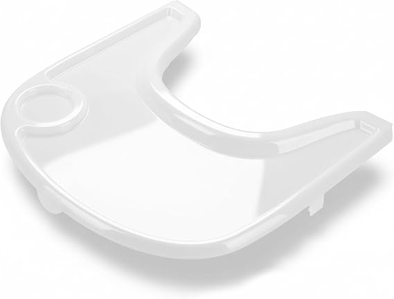 Tray Cover for Stokke Tripp Trapp High Chair – Clear | Easy-Clean Glossy Surface with Suction Plate Lock | Perfect Snap-On Fit Protects Original Tray | Dishwasher Safe