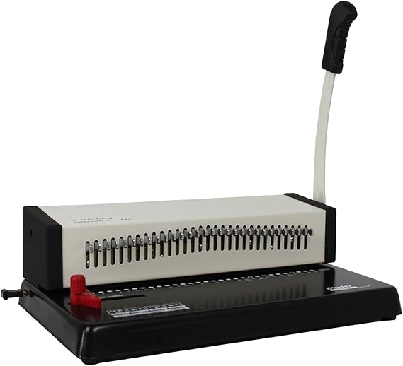 Efficient 30 Holes Binding Machine with 200 Sheet Capacity, Ideal for A3, A4 & A5, Perfect for Schools and Offices - Black, 18 Sheet Punch Capacity