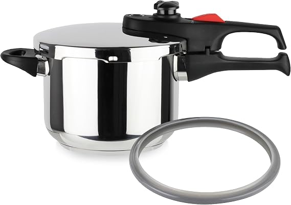 Magefesa Practika Plus – 3.2 L Express Cooker + Silicone Seal, 18/10 Stainless Steel, Pressure Sensor, for Induction, Energy Saving