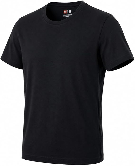 Engelbert Strauss Men's T-Shirt e.s. Cotton, Breathable Basic Shirt with Crew Neck - Robust Work & Leisure Shirt