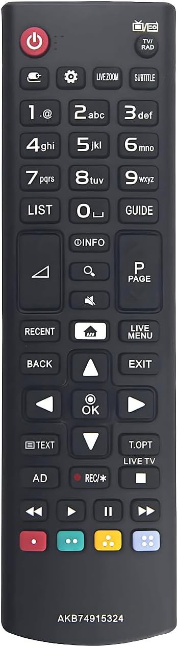 AKB74915324 Replacement Remote Control for LG TV 32LH590U/604V 40UH630V 43LH590V/604V/630V/603V/610V/620V/664V 49LHHH590V/604V/610V/620V/661V/661V 4V