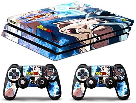 Skin Compatibility for PS4 Pro - Dragonball Goku Ultra ISTINCT - Limited Edition Decal Protective Cases for Faceplates Bundle
