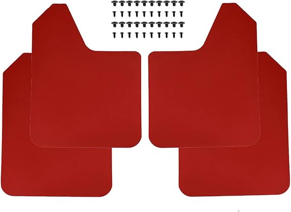 Absorption Mud Guard Red Mud Flaps For Mitsubishi For Lancer For Evolution For EVO X 4 5 6 7 8 9 Ix For Outlander Sport WRC For Mirage Mudflaps Splash Guards Mudguards(4pcs-set)