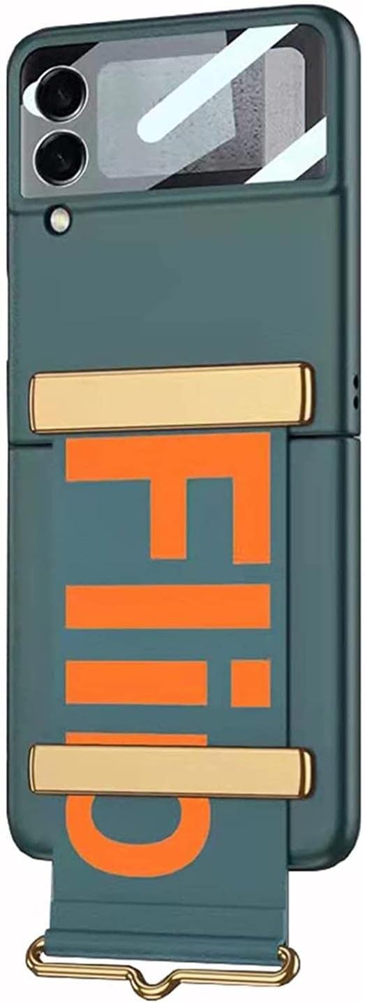 Microsonic Samsung Galaxy Z Flip 3 için Kılıf Flio Strap Koyu Yeşil [Galaxy Z Flip 3 ile Uyumlu Kılıf - Koyu Yeşil]
