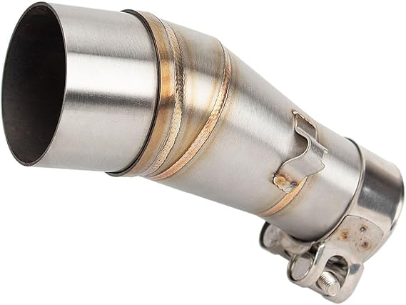 Ausi Motorcycle Mid Link Pipe,Exhaust Pipe Adapter, Motorcycle Slip On Exhaust Middle Link Adapter Connector for Kawasaki NINJA250 R25 R3 Z250