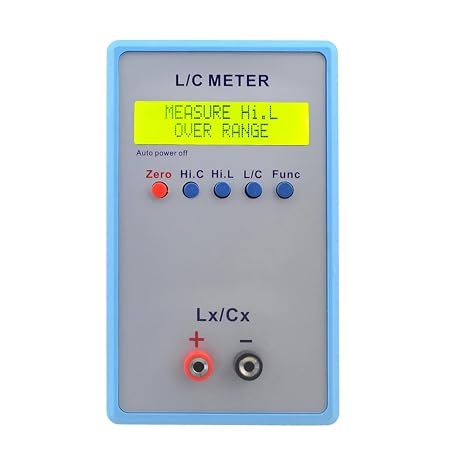 LCR Meter, LC200A Inductance and Capacitance Meter Digital Bridge Test Gauge LCR Table Yellow LCD Display L/C Multimeter Tester