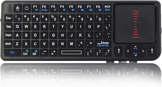 Always Teknoloji Mini Kablosuz Klavye, Siyah, Lazer İşaretleyici, 35 Metre Menzilli, USB Type-C, 151x91x12.5mm, TV/PS4/PS5/Xbox/Projeksiyon Uyumlu