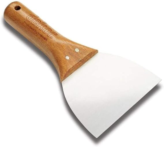 Decor Paste Spatula 10 Cm Spring Steel with Wooden Handle