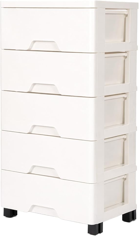 Minifactory 3/4/5-Layer Plastic Storage Cabinet, Multi-Layer Drawer Organizer & Rectangular Storage Box for Home, Office, Bedroom, Bathroom, Kitchen Organization (5 layers)