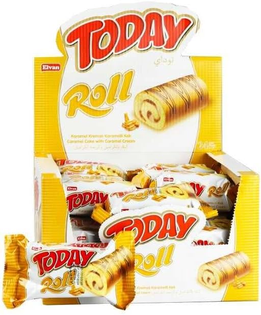 Elvan Today Swiss Roll Karamel Kek 35 gr 24 Adet (1 KUTU)