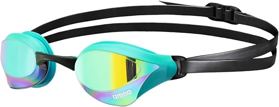 Arena Uni Cobra Core Swipe Anti-Fog Racing Swim Goggles for Men and Women with Polycarbonate Mirror/Non-Mirrored Lens