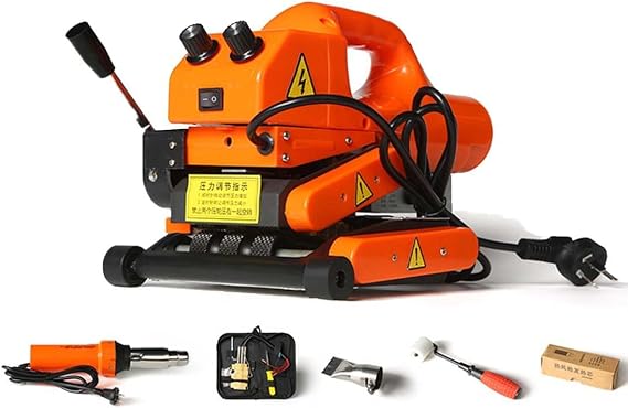 Automatic Geomembrane Welding Machine 1100W, Geomembrane Lap Hot Wedge Welder, Width Overlay 10cm/15cm/20cm, PVC HDPE Plastic Welder,SteelRoller-20cm