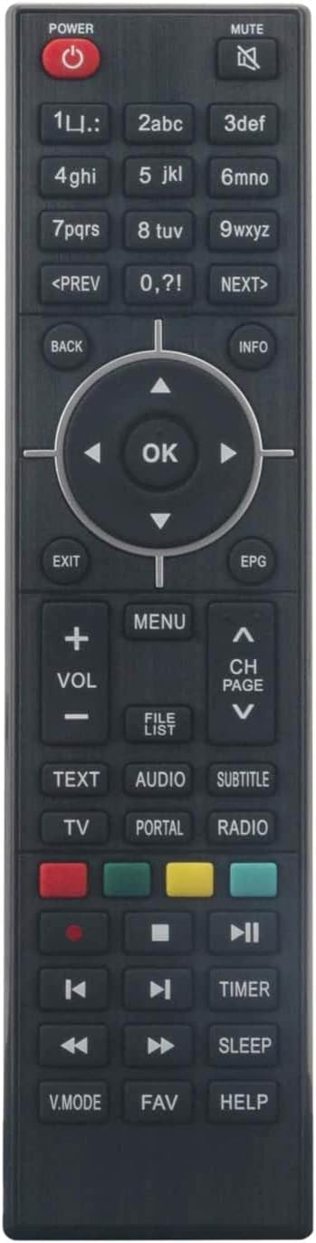 AULCMEET Replacement Remote Control Compatible with ZGEMMA H9S SINGLE TUNER 4K SATELLITE RECEIVER H9s H9.2s H9.2H H9 H4 H7 HS H2S H2H H4 H5 H7 H7C H5.2S H52TC