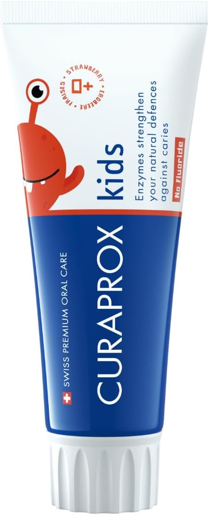 Curaprox Florürsüz Çilek Aromalı Diş Macunu Çocuk için 60 ml