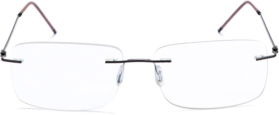 YIMI Rimless Progressive Multifocus Reading Glasses Blue Light Blocking No Line Multifocal Computer Readers for Women Men Eyewear