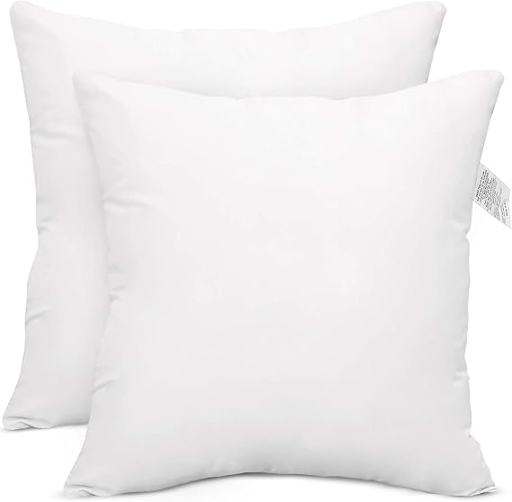 Cushion Inserts 50cm x 50cm - Pack of 2 Cushion Pads 20 x 20 Cushion Insert, Hollowfibre 50 x 50 Cushion Inner Square Pillows for Bed Hypoallergenic Inner Cushion Fillers