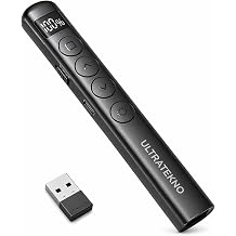 S7 Dijital Ekranlı Şarjlı Lazer Sunum Kumandası – Type-C, 100 m Menzil, Kablosuz 2.4G, PowerPoint/Keynote Uyumlu, USB Alıcılı, Manyetik Saklama, Ergonomik Tasarım