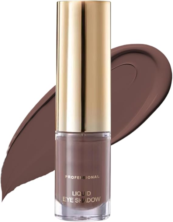 Dark Brown Eyeshadow - High-pigment liquid eyeshadow, waterproof and long-wearing. Soft matte eye shadow for seamless blending. Great for taupe eyeshadow lovers and women