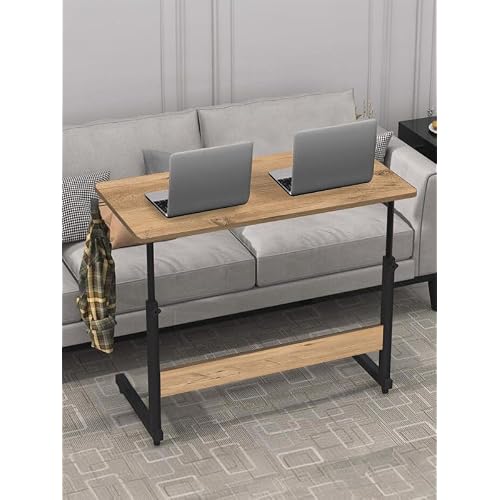 Yükseklik Ayarlı Çalışma Masası - Atlantik Çam TEKERLİ 100x50 Oval Kenar