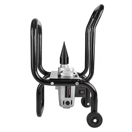 Small Household Log Splitter Lightweight Portable Wheel-Equipped Easy Movement Splits Firewood Fireplace Log Splitter