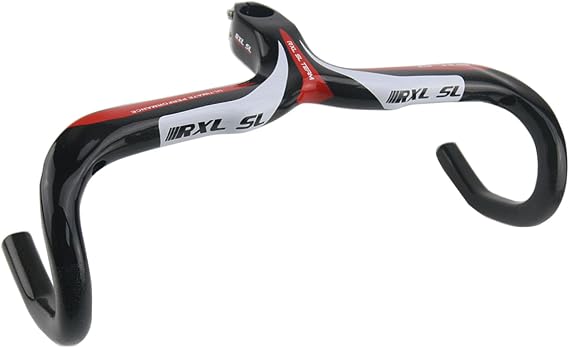 RXL SL Road Bike Carbon Handlebar Red 3K Glossy Internal Routing Carbon Integrated Handlebars 400 * 90mm