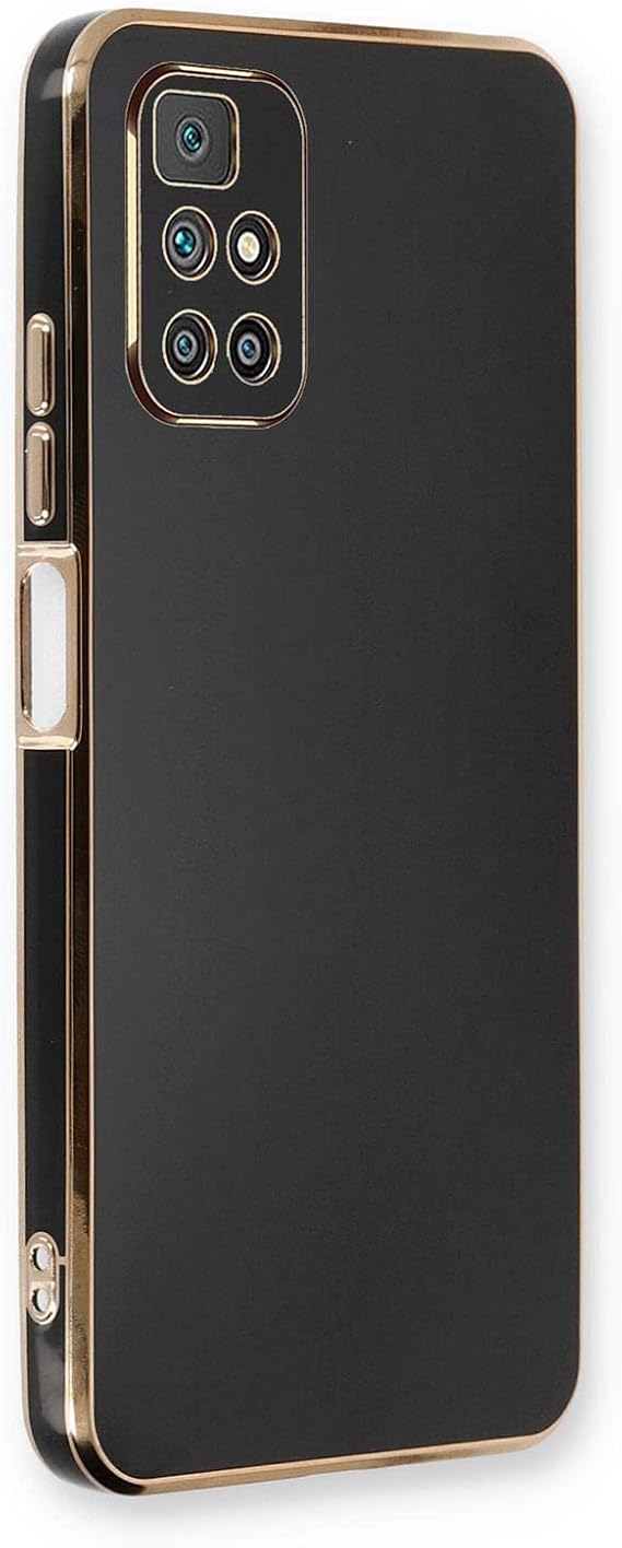 Microsonic Xiaomi Redmi 10 için Kılıf Olive Plated Siyah [Redmi 10 ile Uyumlu Kılıf - Siyah]