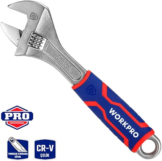 WORKPRO WP272012 250mm Cr-V Profesyonel Kurbağacık Anahtar