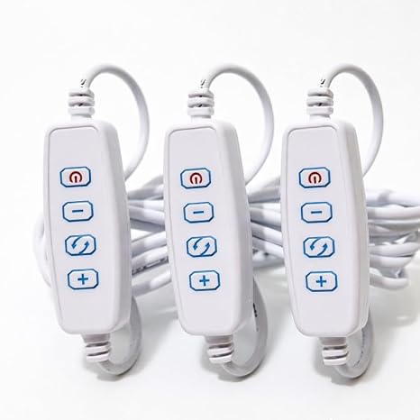 3個 ホワイト Dc5v Led 調光 延長コード Usb ポート 電源ケーブル 調光コントローラー Ledライト用 リボンライト テープライト Usb ポート 電源ケーブル Led電球ランプ 調光スイッチ用