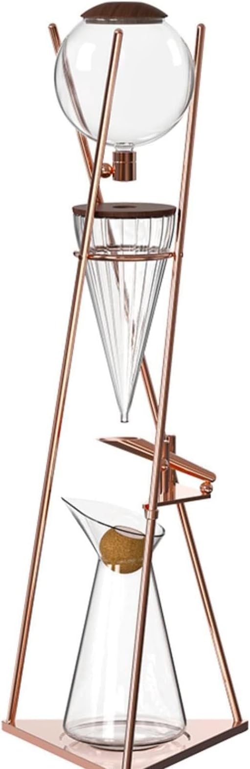 Ice Cold Brew Dripper Coffee Maker, Iced Coffee Maker with Stainless Steel Stand, Adjustable Speed Dripper, 800ml Glass Coffee Pot, Detachable Structure, Makes 6-8 Cups Coffee