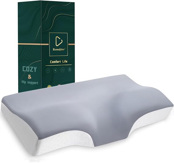 Memory Foam Pillows-Cervical Neck Pillow for Neck Shoulder Pain | Ergonomic Orthopedic pillow for Side sleeper Contour Neck Support Pillow Cooling Bamboo Pillowcase