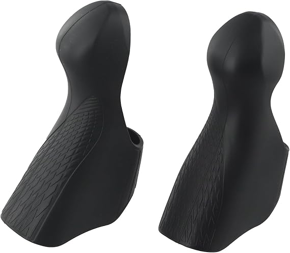 Bicycle Brake Lever Hoods Compatible with ST-5700 105 Gear Shift Lever Cover Replacement Rubber Shifter Covers for Road Bike Components(black)